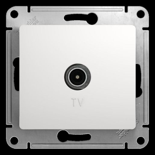 Изображение Розетка телевизионная оконечная TV 1-м СП Glossa 1дБ механизм бел. SE GSL000191