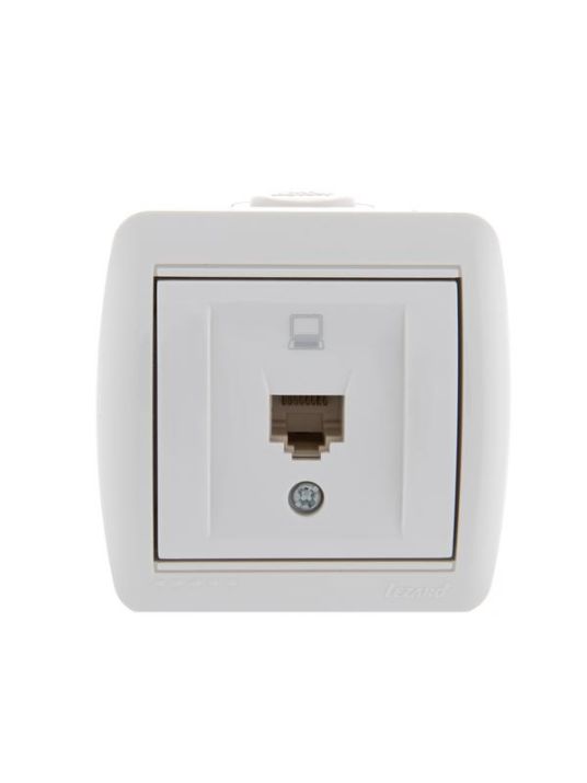 Изображение Розетка компьютерная 1-м ОП Nata RJ45 бел. LEZARD 710-0200-139