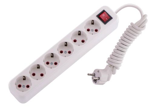 Изображение Удлинитель 6х2м с заземл. 16А IP20 Lila с выкл. LEZARD 720-0602-602