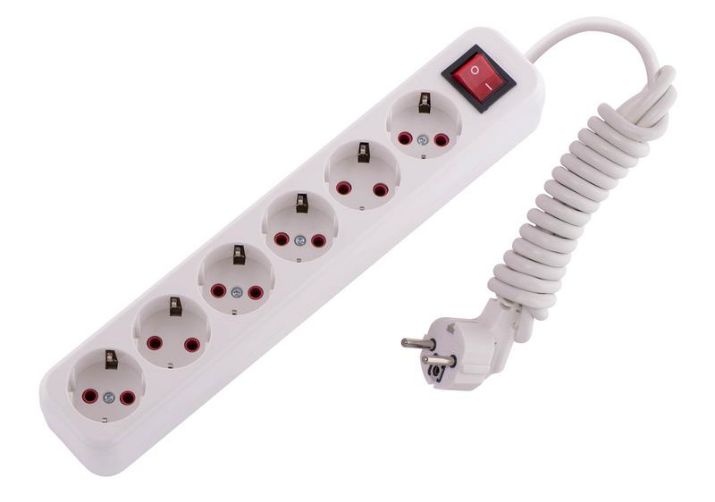 Изображение Удлинитель 6х2м с заземл. 16А IP20 Lila с выкл. LEZARD 720-0602-602