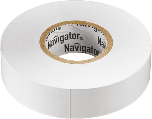 Изображение Изолента ПВХ 15мм (рул.10м) бел. NIT-B15-10/WH Navigator 71228