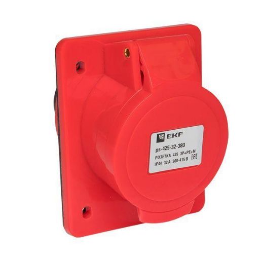 Изображение Розетка скрыт. уст. 32А 380В 3P+РЕ+N IP44 (425) EKF ps-425-32-380
