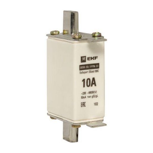 Изображение Вставка плавкая ППН-33 100/10А габарит 00C PROxima EKF fus-33/100/10