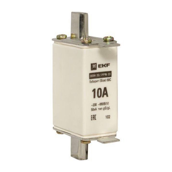 Изображение Вставка плавкая ППН-33 100/10А габарит 00C PROxima EKF fus-33/100/10