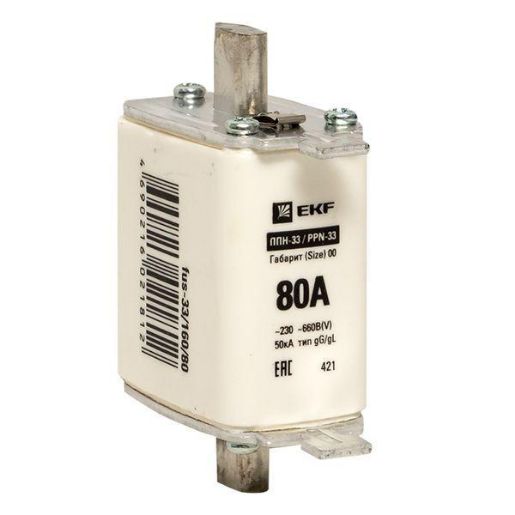 Изображение Вставка плавкая ППН-33 160/80А габарит 00 PROxima EKF fus-33/160/80