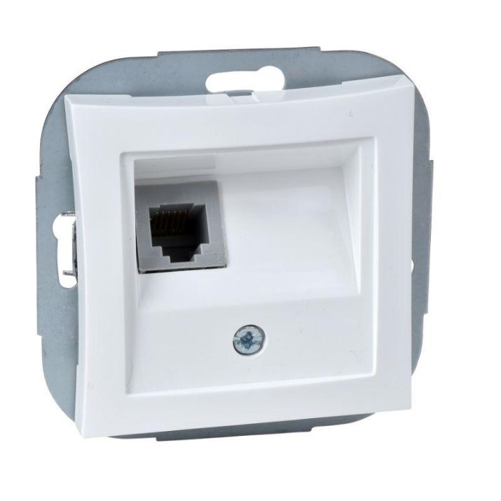 Изображение Розетка телефонная СП Дуэт RJ11 механизм бел. SchE WDE000181