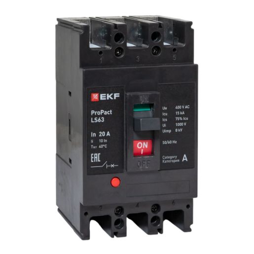 Изображение Выключатель автоматический 3п 20А 15кА LS63 ProPact EKF mccb-63-15-3-20-ls