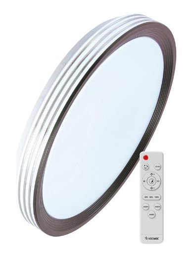 Изображение Светильник светодиодный PREMIUM AFINA 75Вт 230В 3000-6500К 6000лм IP40 485х90мм настенно-потолочный управляемый с пультом ДУ КОСМОС KSAfin75W