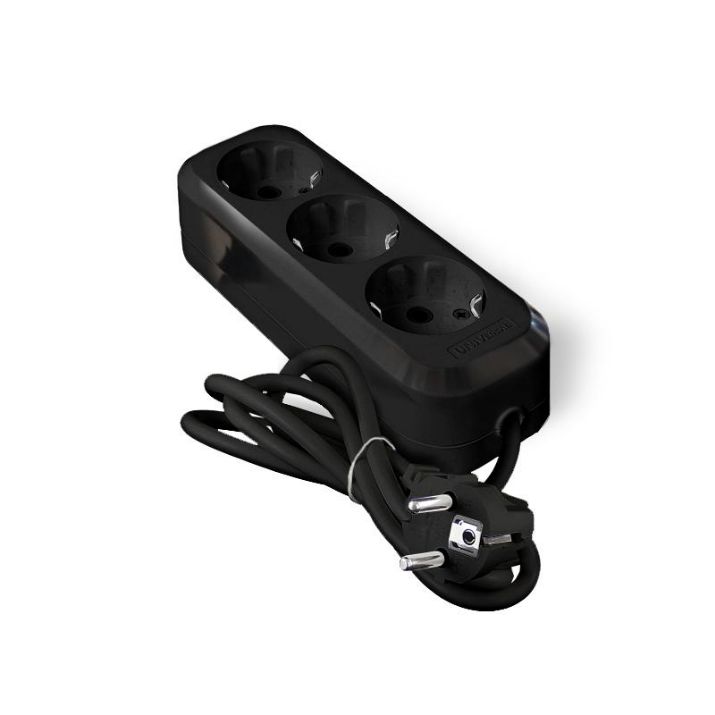 Изображение Удлинитель 3х3м с заземл. 16А IP20 Е-303 ПВС 3х1 АБС-пластик черн. UNIVersal 2181