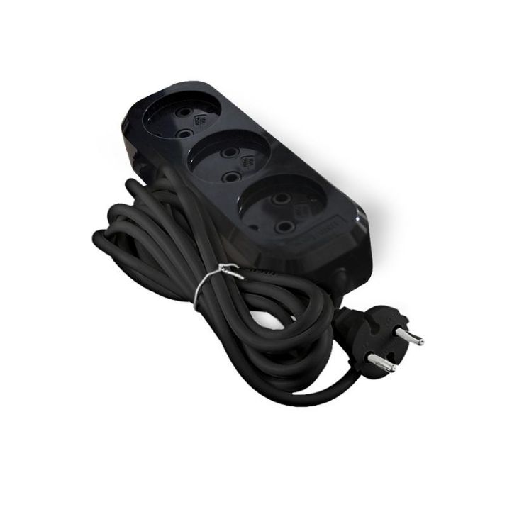 Изображение Удлинитель 3х3м без заземл. 10А IP20 Е-202 ПВС 2х0.75 АБС-пластик черн. UNIVersal 2114