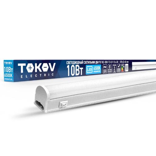 Изображение Светильник светодиодный ДБО Т5 10Вт 6.5К IP40 TOKOV ELECTRIC TKE-DBO-T5-0.9-10-6.5K