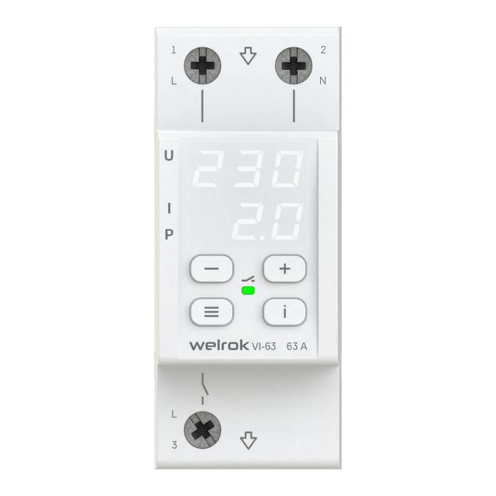 Изображение Реле напряжения с контролем тока VI-63 Welrok 4660251140274
