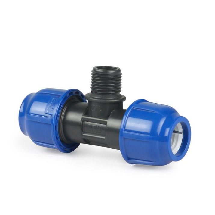 Изображение Тройник компрессионный наружн. резьба PN16 d25х3/4дюйм для ПЭ труб RTP 11620