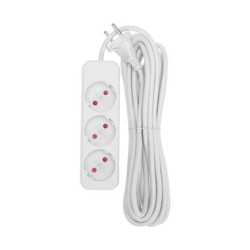 Изображение Удлинитель 3х5м без заземл. STANDARD 2х1кв.мм бел. Rexant 13-4008