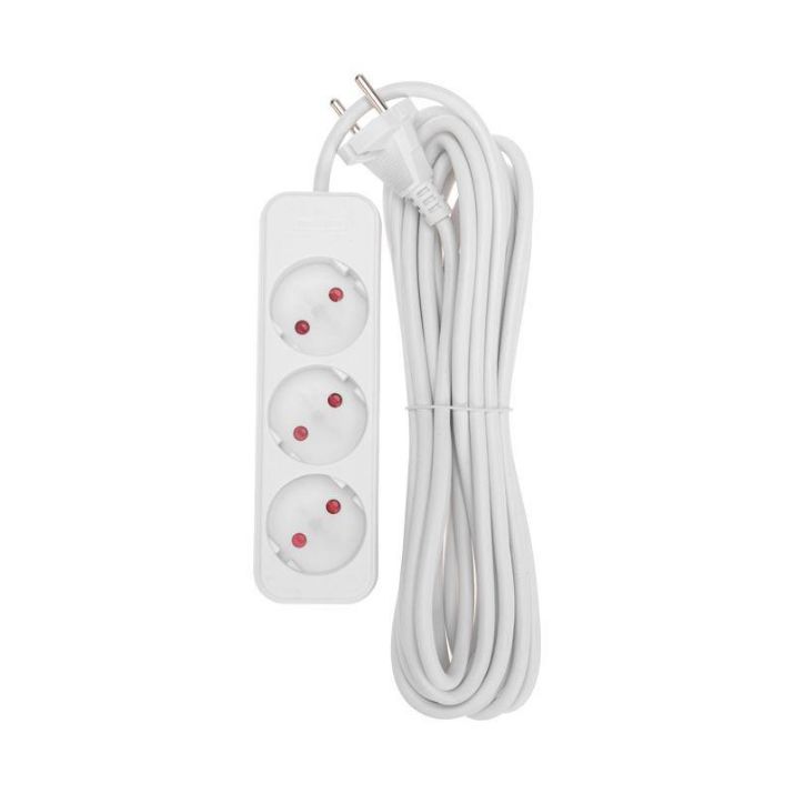 Изображение Удлинитель 3х5м без заземл. STANDARD 2х1кв.мм бел. Rexant 13-4008