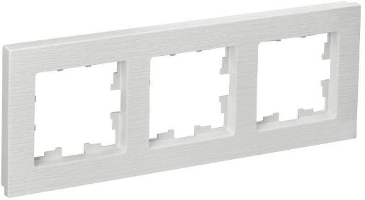 Изображение Рамка 3-м BRITE РУ-3-Бр бел. рифленый IEK BR-M32-51-K01