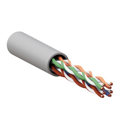 Изображение Кабель витая пара U/UTP кат.5E 4 пары 24 AWG solid PVC сер. TERACOM PRO PRO EKF TRP-5EUTP-04PVC-GY-IN3