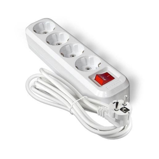 Изображение Удлинитель 4х3м с заземл. IP20 S-304А ПВС 3х1.5 с выкл. Universal 1734