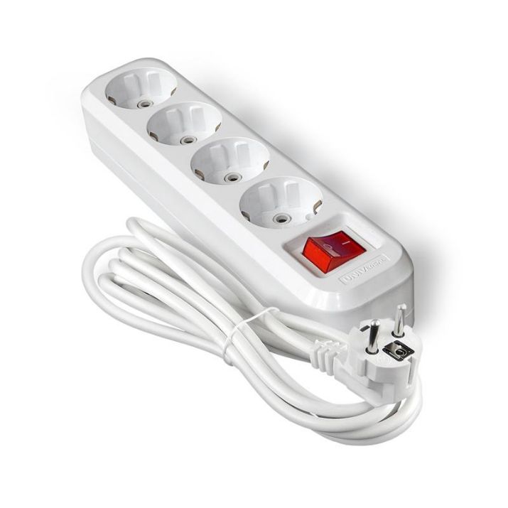 Изображение Удлинитель 4х3м с заземл. IP20 S-304А ПВС 3х1.5 с выкл. Universal 1734