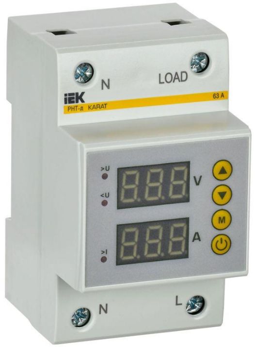 Изображение Реле напряжения и тока РНТ-д 1ф 54мм 63А IEK IVC31-1-63
