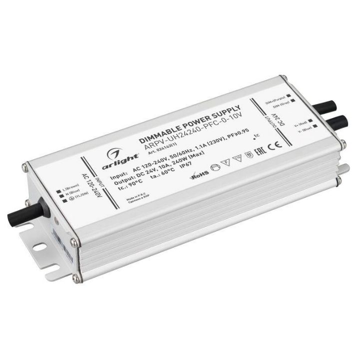 Изображение Блок питания ARPV-UH24240-PFC-0-10V 24В 10.0А 240Вт IP67 метал. Arlight 024143(1)