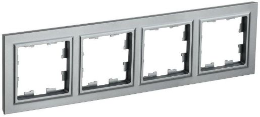 Изображение Рамка 4-м BRITE РУ-4-БрС сталь IEK BR-M42-K46
