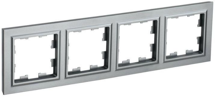 Изображение Рамка 4-м BRITE РУ-4-БрС сталь IEK BR-M42-K46