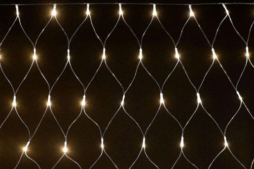 Изображение Гирлянда "Сеть" 1.5х1.5м 160LED тепл. бел. IP20 провод прозр. 230В с контроллером 8 режимов IEK LGDB410-1-160-L1-T-S-44