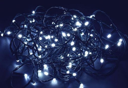 Изображение Гирлянда "Нить" 10м 100LED бел. IP20 провод зел. 230В с контроллером 8 режимов IEK LGDB110-2-100-10-G-S-20
