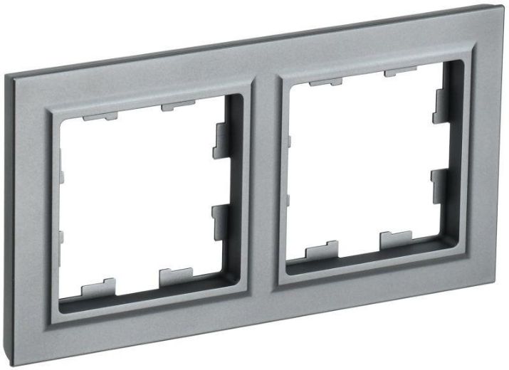 Изображение Рамка 2-м BRITE РУ-2-БрС сталь IEK BR-M22-K46