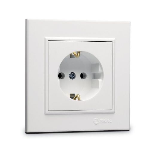 Изображение Розетка с/з СП Karea 16А IP20 бел. Makel 56001028