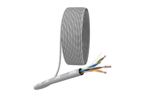 Изображение Кабель витая пара U/UTP кат.5E 4х2х24AWG CU PVC SIMPLE (уп.305м) Эра Б0044426
