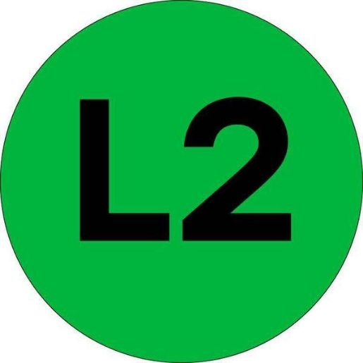 Изображение Наклейка "L2" d20мм PROxima EKF an-2-15-1