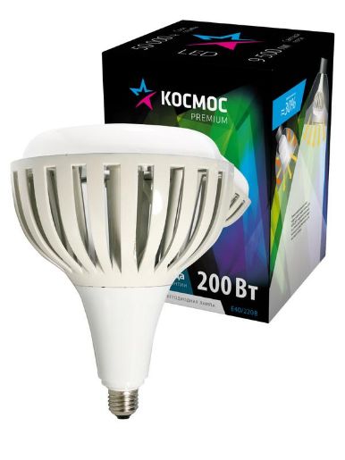 Изображение Лампа светодиодная KOSMOS premium HWLED 200Вт 6500К E40 220В Космос KHWLED200WE4065