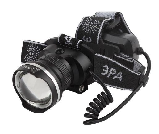 Изображение Фонарь аккумуляторный налобный GA-806 CREE 5Вт регулир. фокус литиевый аккум. 2.5А.ч алюм. USB пластик. (кор.) Эра Б0039626