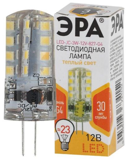 Изображение Лампа светодиодная LED-JC-3W-12V-827-G4 240лм ЭРА Б0033193