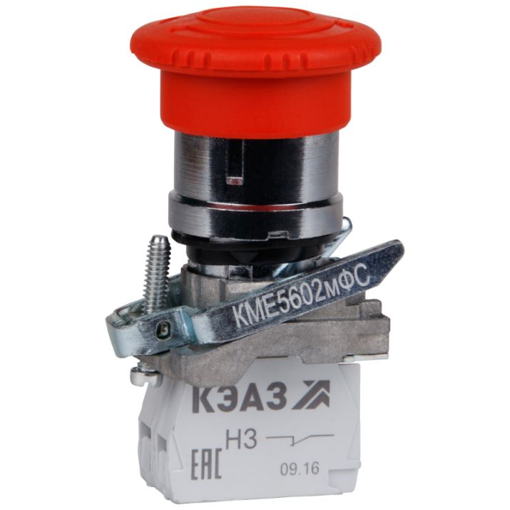 Изображение Кнопка грибовидная КМЕ5112мФС 1НО+2НЗ IP40 красн. КЭАЗ 273061