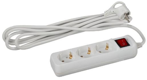 Изображение Удлинитель 3х3м с заземл. 16А IP20 U-3es-3m-3х1 ПВС 3х1 с выкл. Эра Б0028378