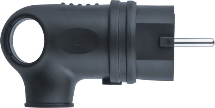 Изображение Вилка угловая 61 367 NCA-PLR01-16A-E-IP44-BL с заземл. каучук черн. Navigator 61367