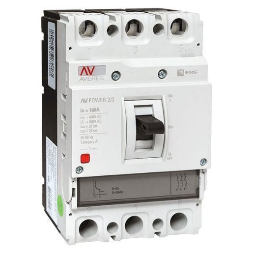 Изображение Выключатель автоматический 3п 160А 35кА AV POWER-2/3 TR AVERES EKF mccb-23-160-TR-av