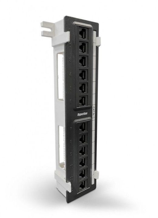 Изображение Патч-панель настенная кат.5E 12 портов RJ45 (8P8C) PPW-12-8P8C-C5e с подставкой Hyperline 15379