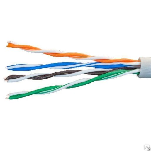 Изображение Кабель витая пара U/UTP кат.5E 4х2х24AWG solid CCA PVC сер. (м) Net.on 01-0302