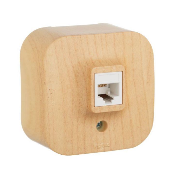 Изображение Розетка телефонная 1-м ОП Quteo RJ11 дерево Leg 782274