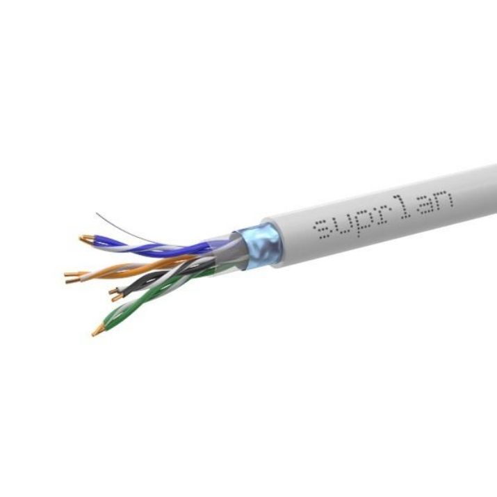 Изображение Кабель витая пара F/UTP кат.5E 4х2х24AWG solid Cu PVC Standard сер. (м) SUPRLAN 01-1031-1