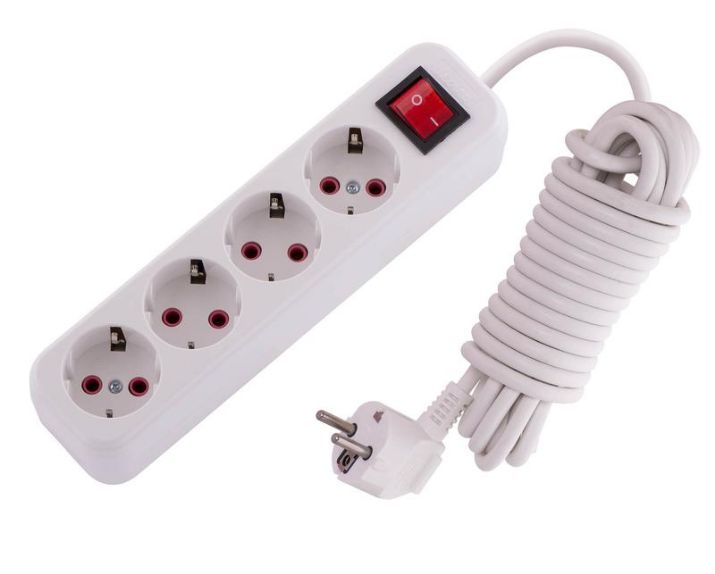 Изображение Удлинитель 4х5м с заземл. 16А IP20 Lila с выкл. LEZARD 720-0405-402