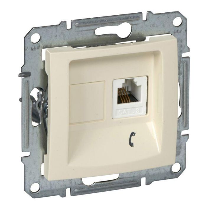 Изображение Розетка телефонная 1-м СП Sedna RJ11 механизм беж. SchE SDN4101147