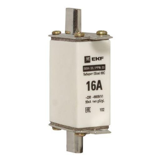 Изображение Вставка плавкая ППН-33 100/16А габарит 00C PROxima EKF fus-33/100/16