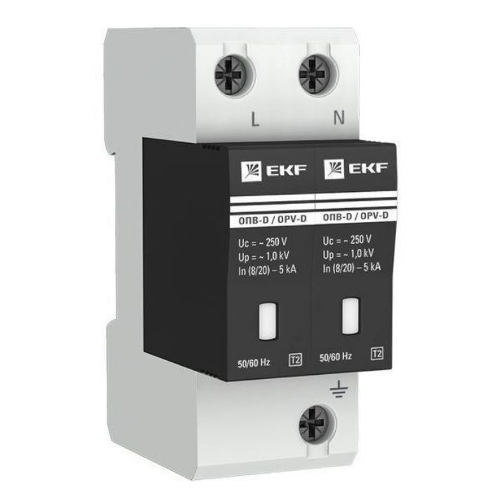 Изображение Ограничитель перенапряжения имп. ОПВ-D2 EKF opv-d2