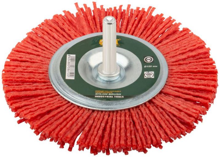 Изображение Корщетка-колесо нейлоновая со штифтом 100мм FIT 38610