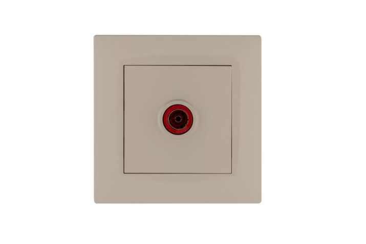 Изображение Розетка TV проходная Karea RIZZ крем Makel 88010007